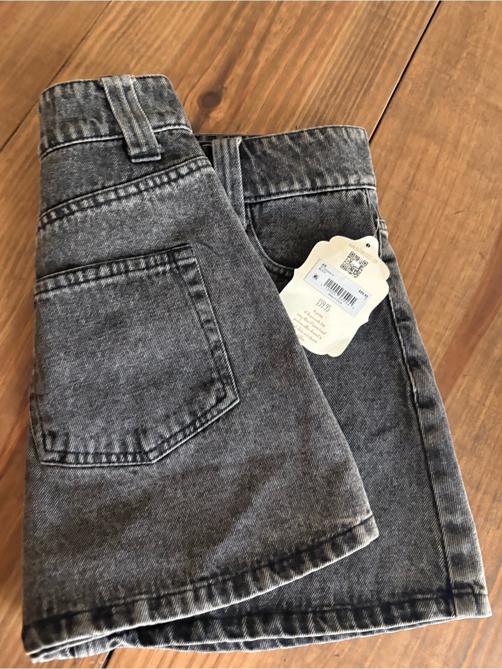 Altar'd State Woman’s Washed Black Straight Skirt